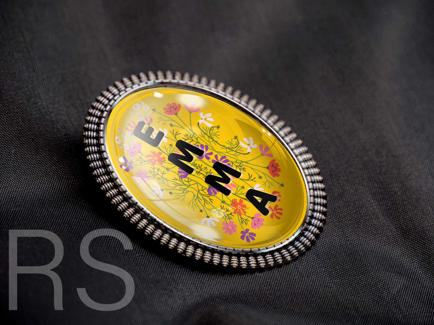 Broche en argent avec cadre (30x40mm)